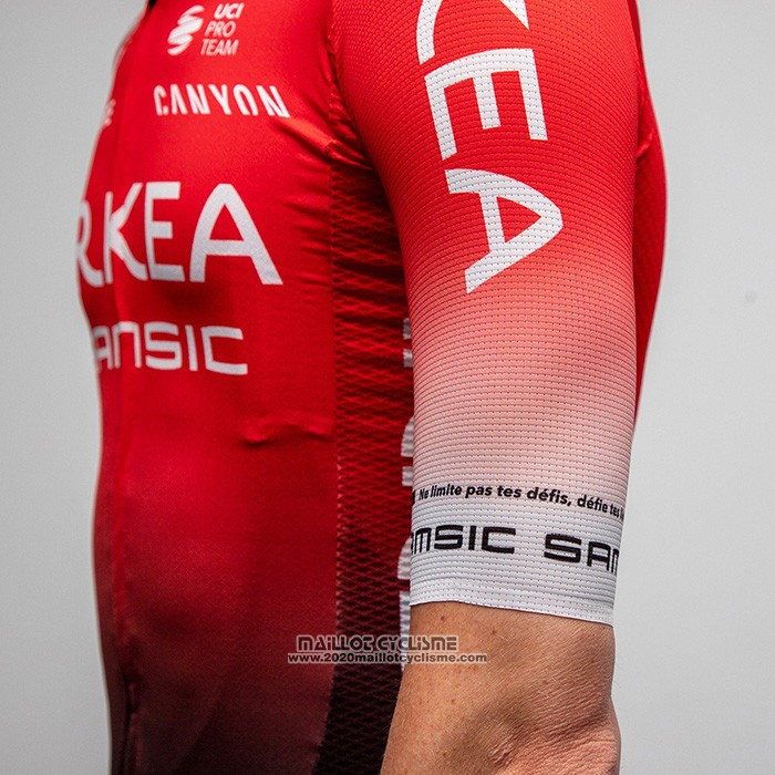 2022 Maillot Cyclisme Arkea Samsic Rouge Noir Manches Courtes et Cuissard
